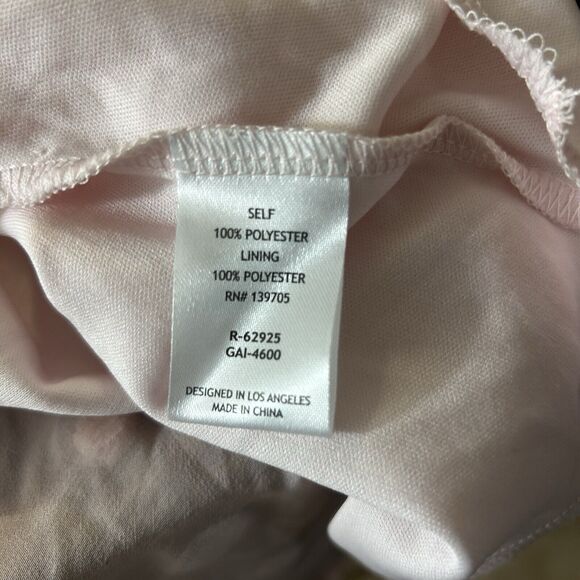 Honey and Rosie Womens 7 Pink Textured Dots Dress Long Sleeve Keyhole Neck Lined - Picture 7 of 9